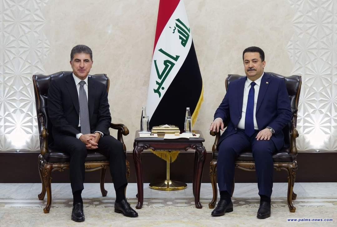 السوداني وبارزاني يبحثان آليات حلّ الملفات العالقة بين الحكومة الاتحادية وحكومة الأقليم